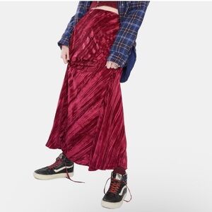 Free People Noa Velvet Slip Skirt Fairytale